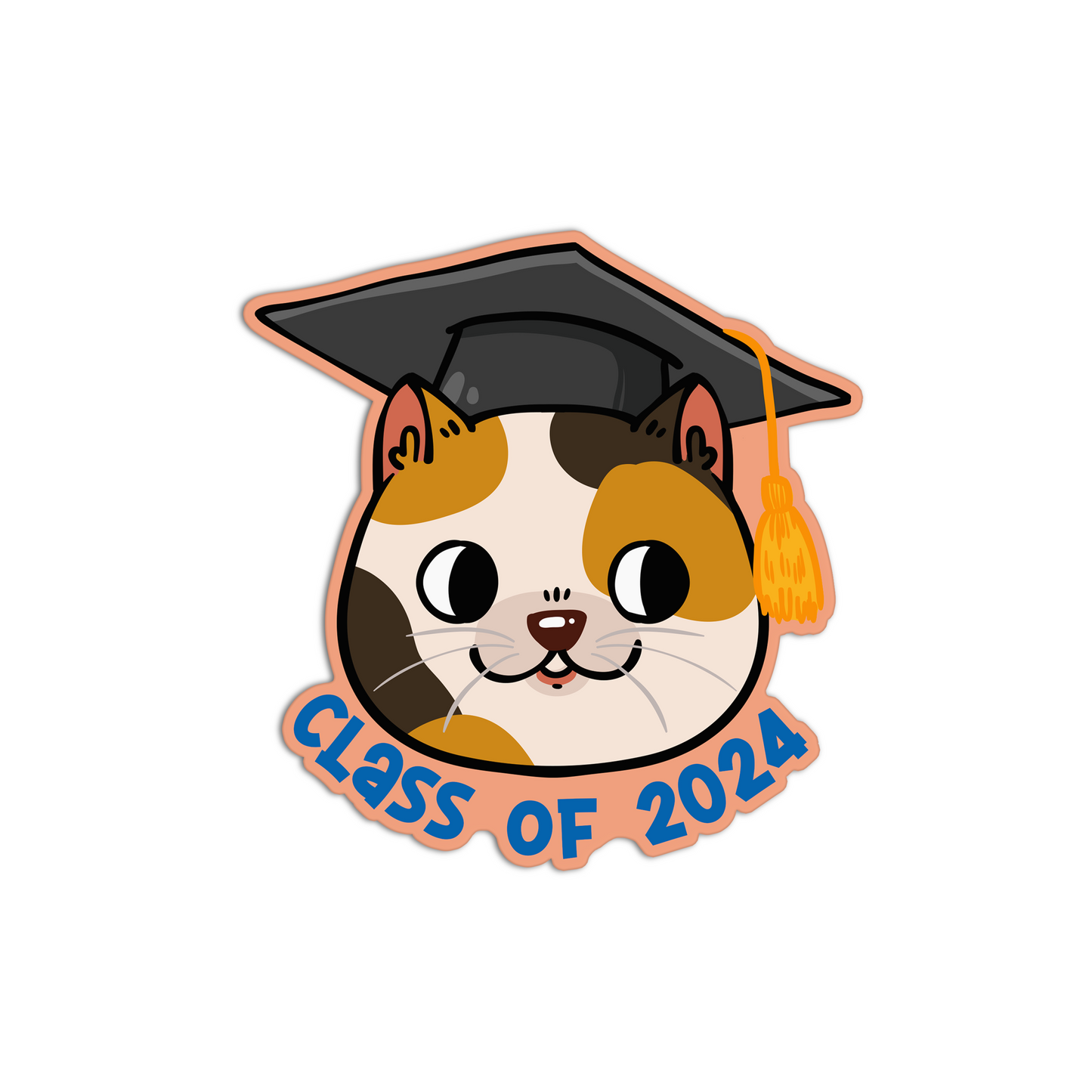 Cat Graduation Sticker