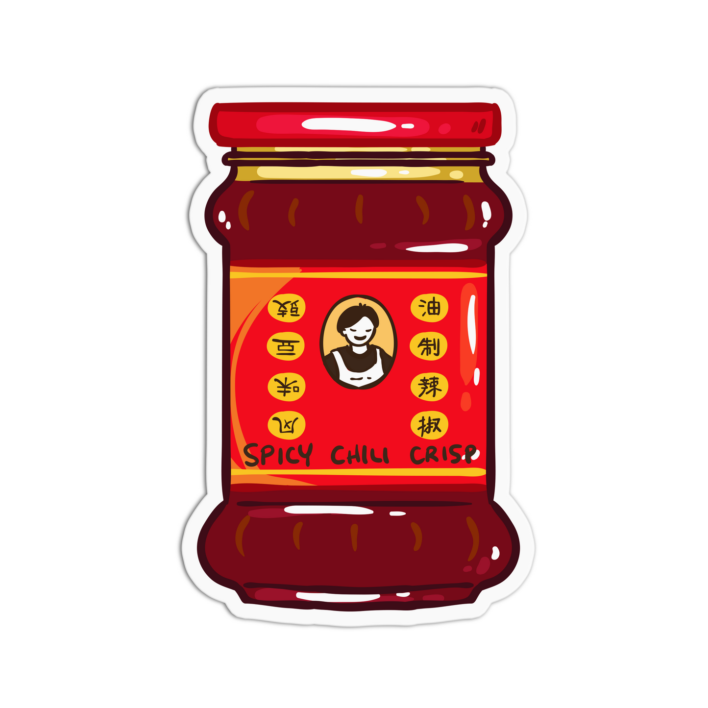 Spicy Chili Crisp Asian Food Sticker