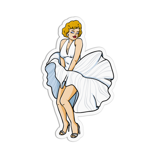 White Dress Marilyn Monroe Sticker