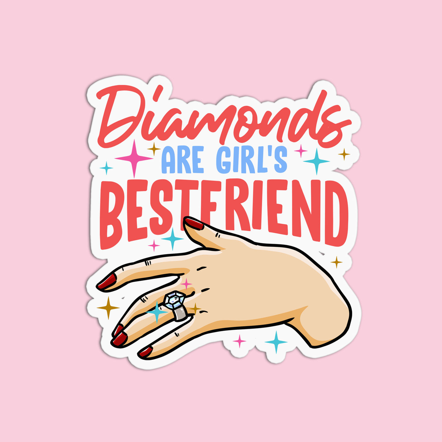 Diamonds are Girl's Bestfriend Marilyn Monroe Sticker
