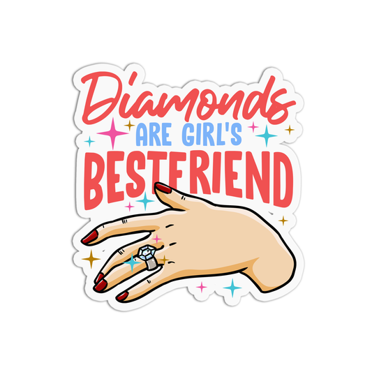 Diamonds are Girl's Bestfriend Marilyn Monroe Sticker