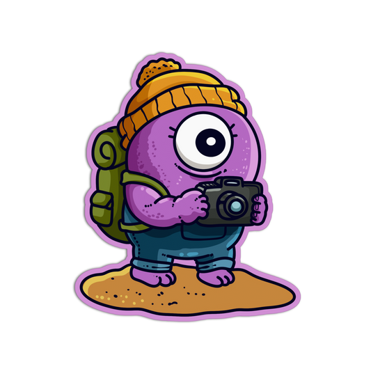 Purple Camera Monster Trekkerz Sticker
