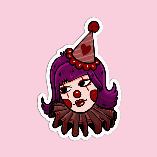 Sad Clown Halloween Stickers