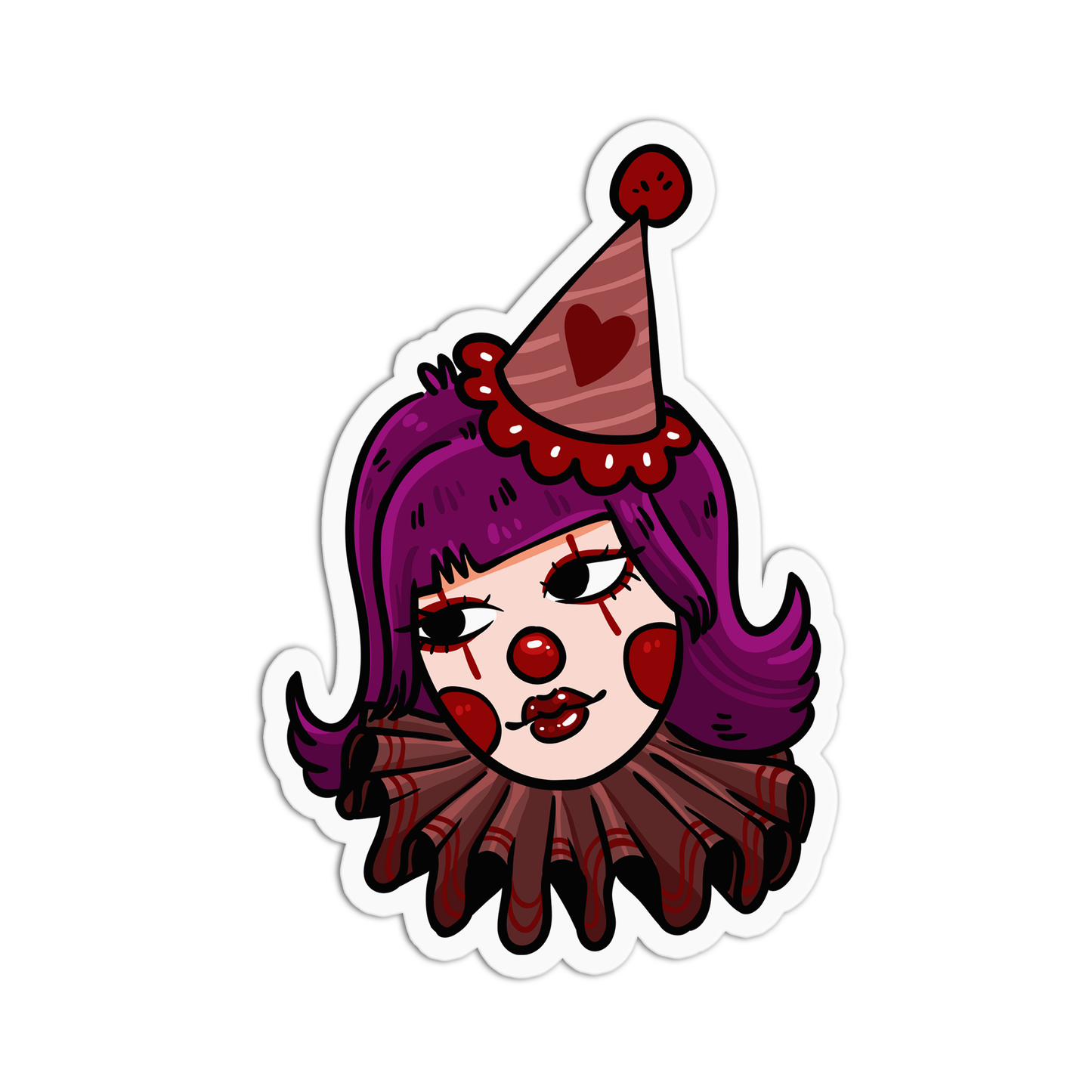 Sad Clown Halloween Stickers