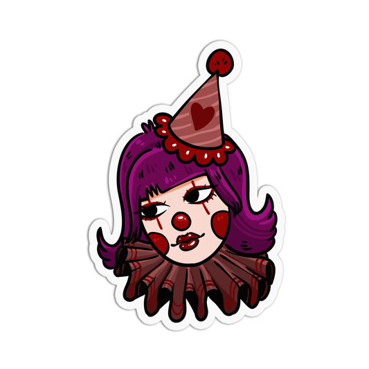 Sad Clown Halloween Stickers