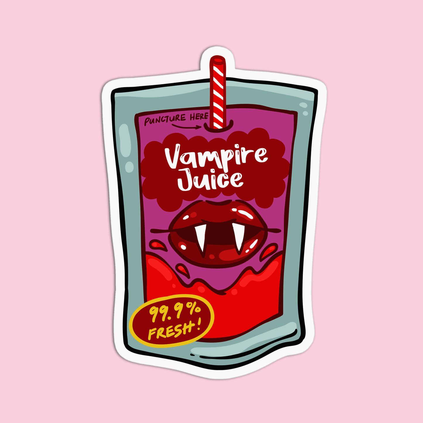 Vampire Juice Halloween Sticker