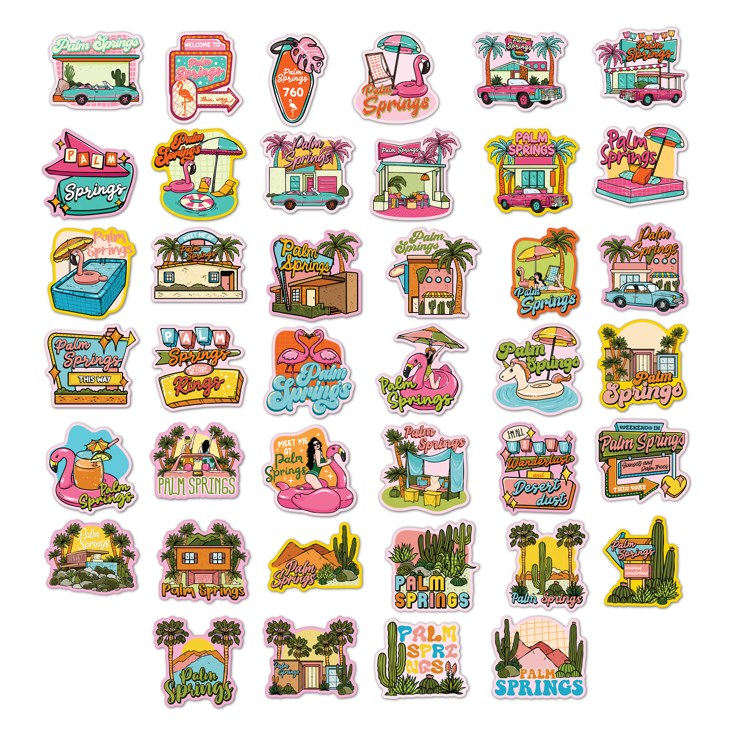 Palm Springs Collection Sticker Pack
