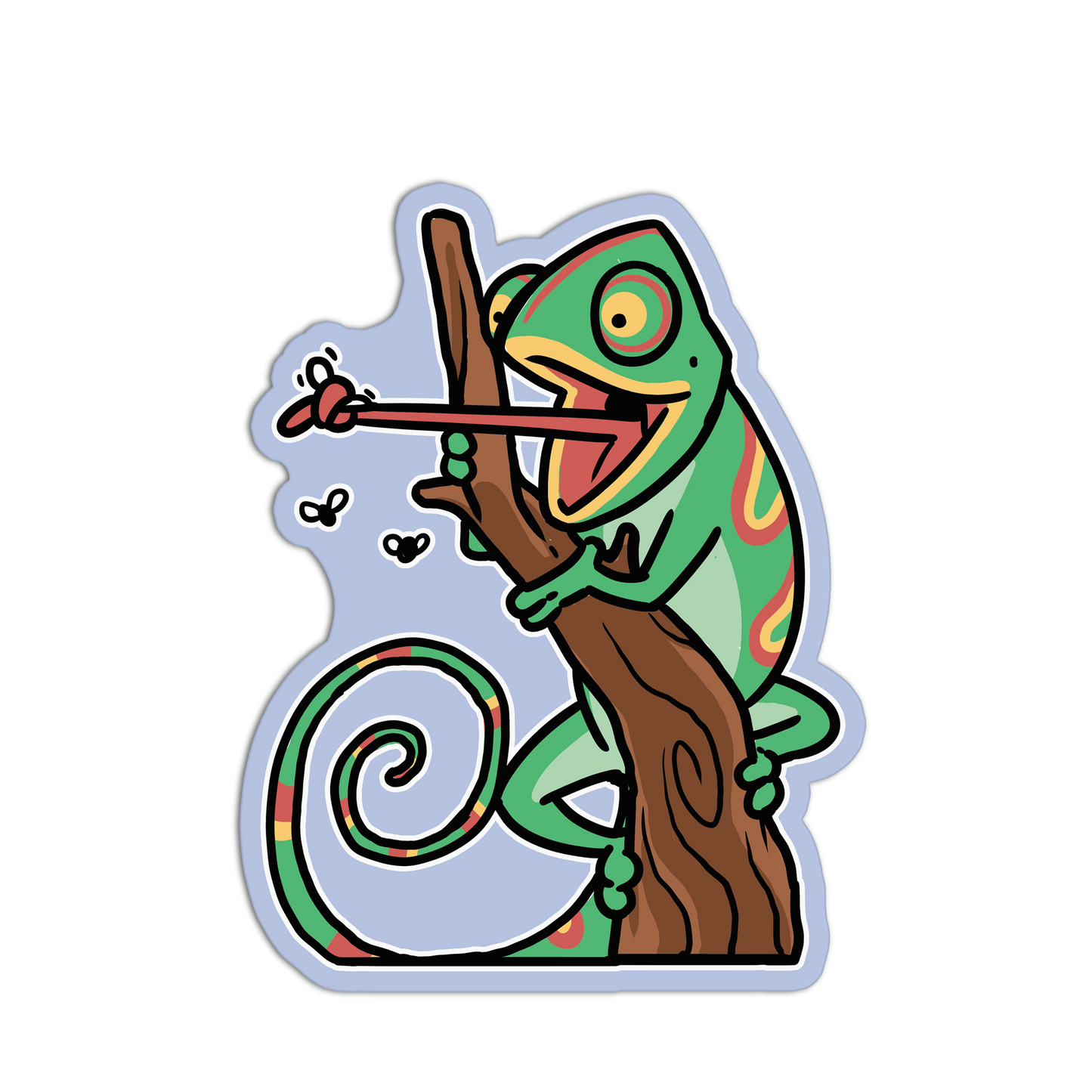 Swirly Chameleon Pets Sticker