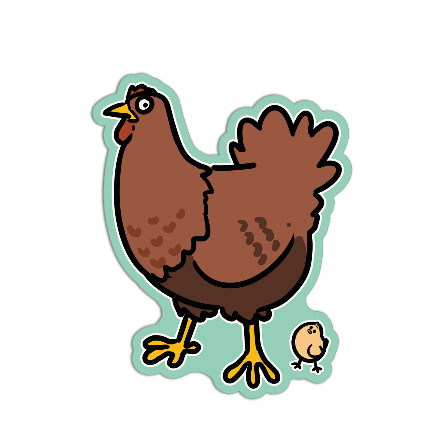 Hen & Chick Pets Sticker