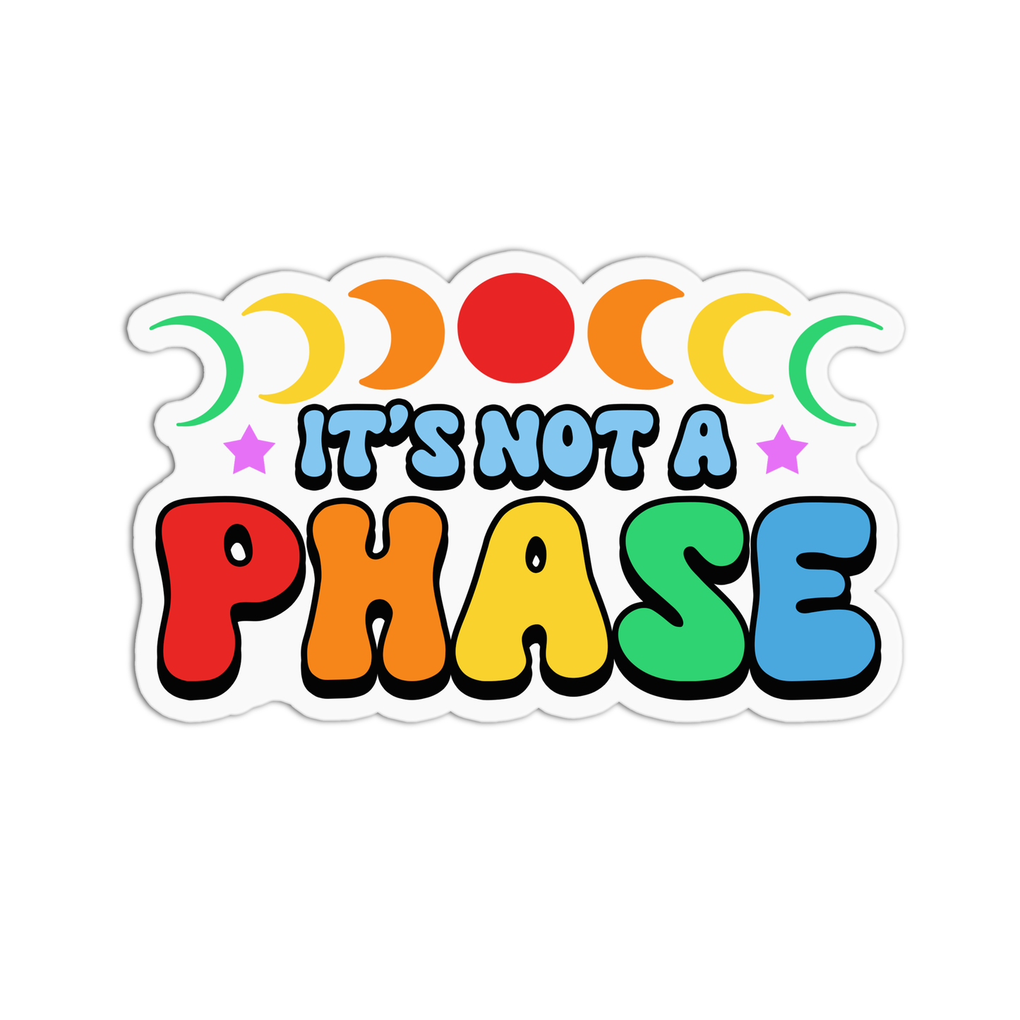 It's not a phase Pride Sticker