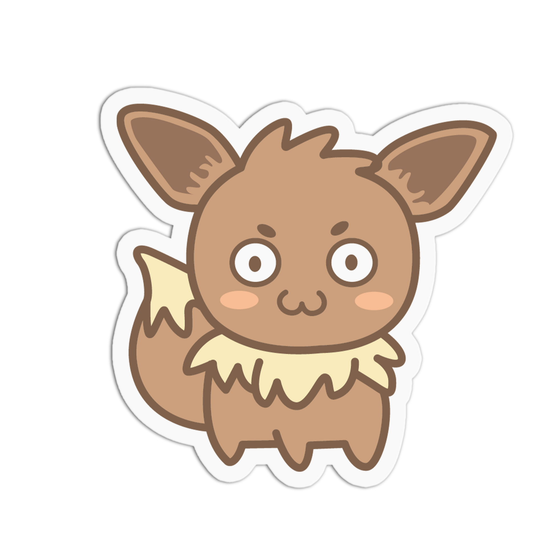 Cartoon bat character with large ears on a white background