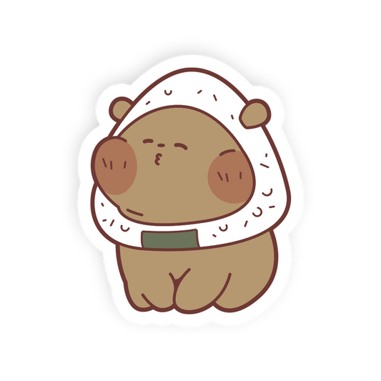 Rice Hoodie - Onigiri Bear Sticker