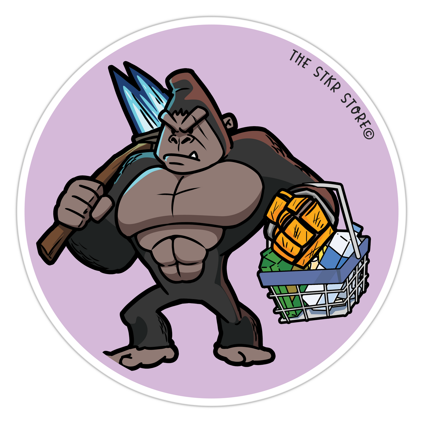 Dreadlock Defender Supermarket Animal Stickers