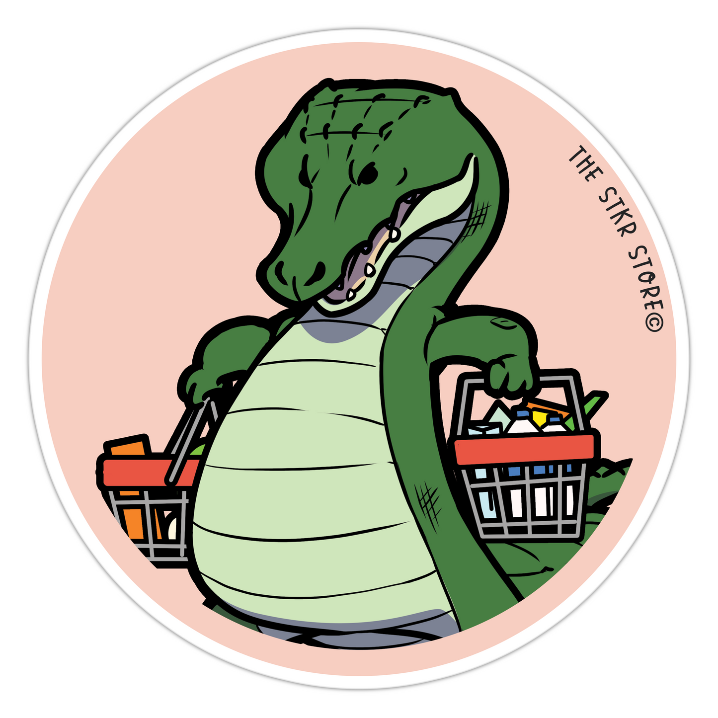 Grocery Gator Supermarket Animal Stickers