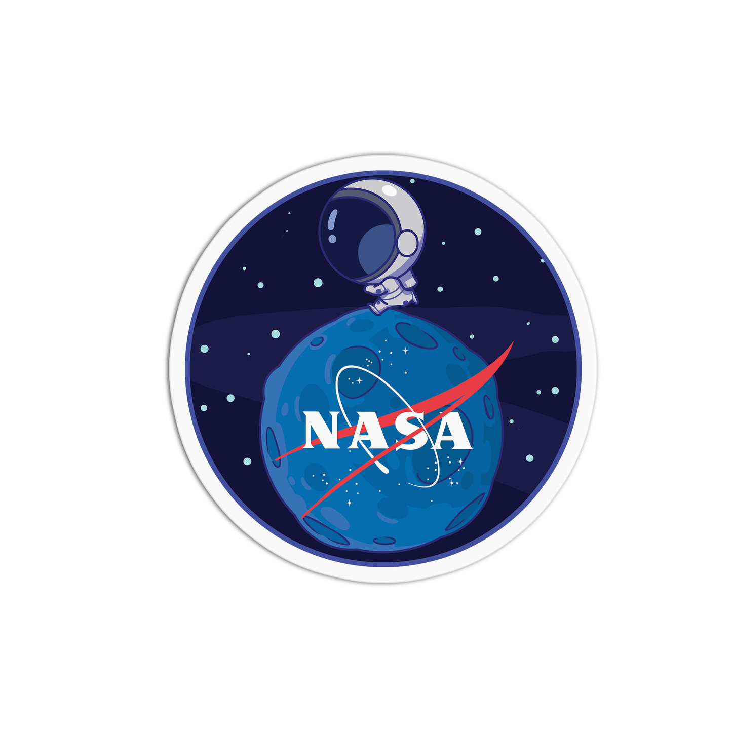 NASA & Astronaut Space One Sticker