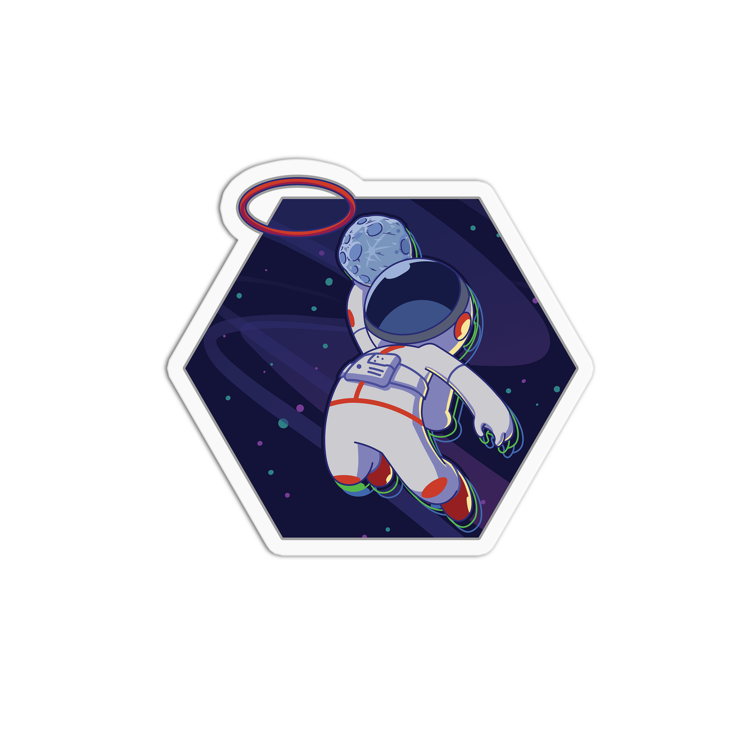 Astronaut 2 Space One Sticker
