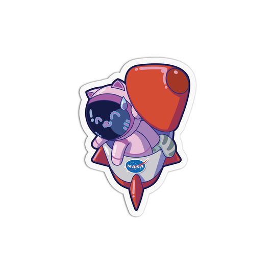 Spaceship & Astronaut Space One Sticker