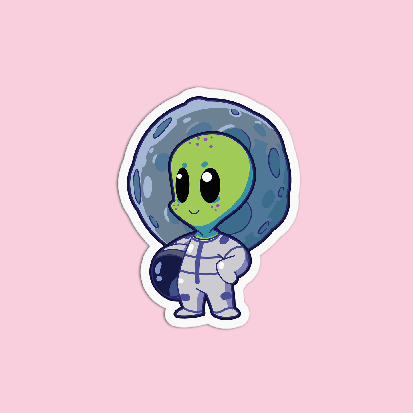 Cute Alien Space One Sticker