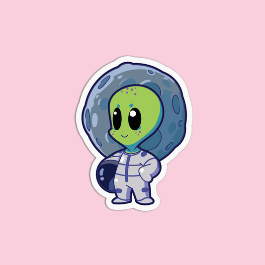 Cute Alien Space One Sticker