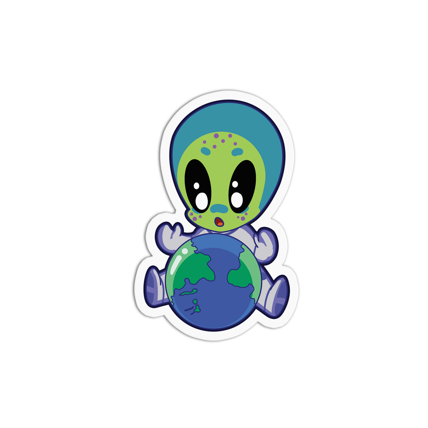 Alien & Earth Space One Sticker