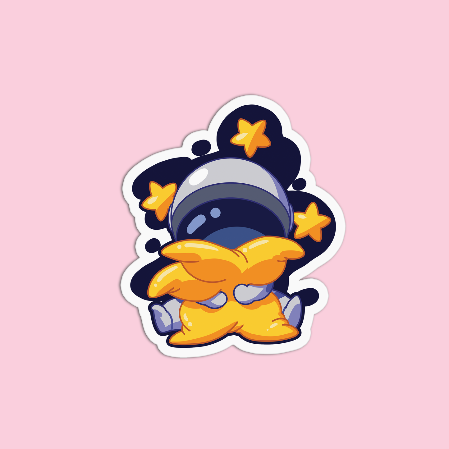 Astronaut with Stars Space One Sticker