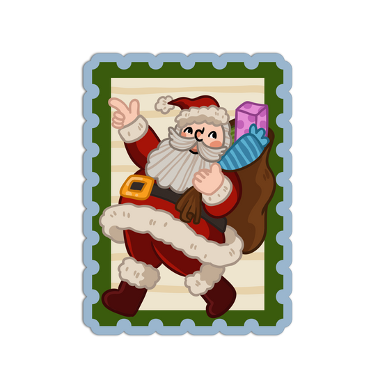North Pole Express Christmas Stamp Sticker