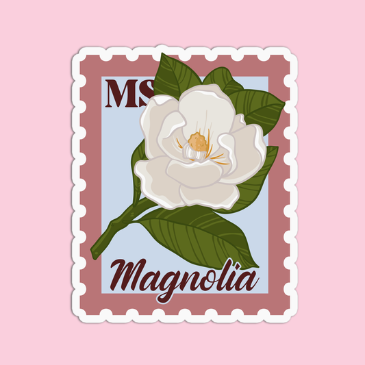 Mississippi Magnolia State  Flower Stickers