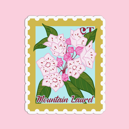 Connecticut Mountain Laurel State Flower Stickers