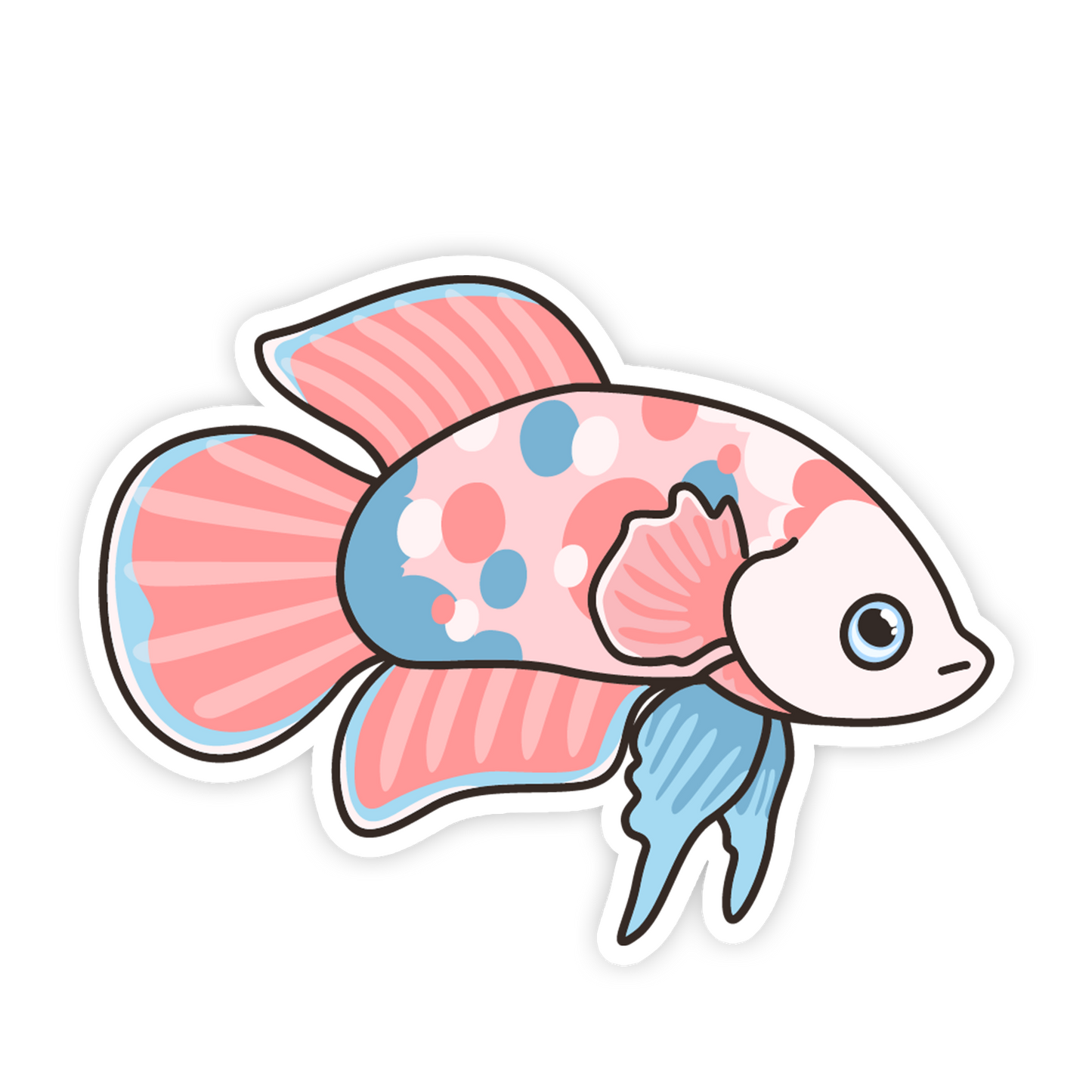 Colorful fish illustration on a white background