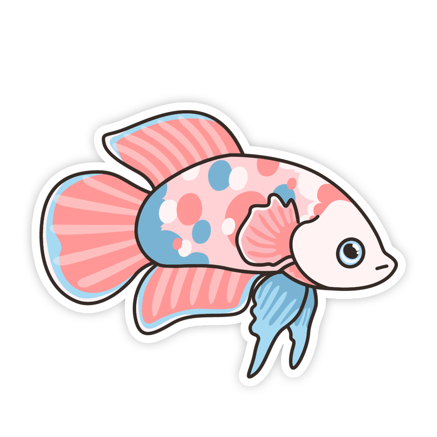 Colorful fish illustration on a white background