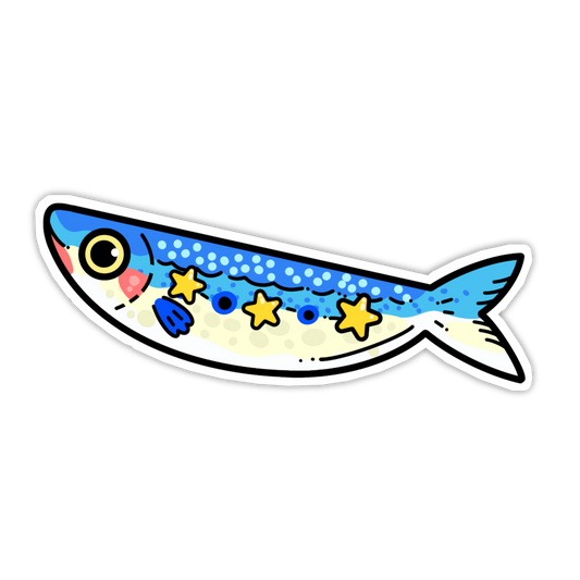 Ocean Starry Night Sardine Sticker