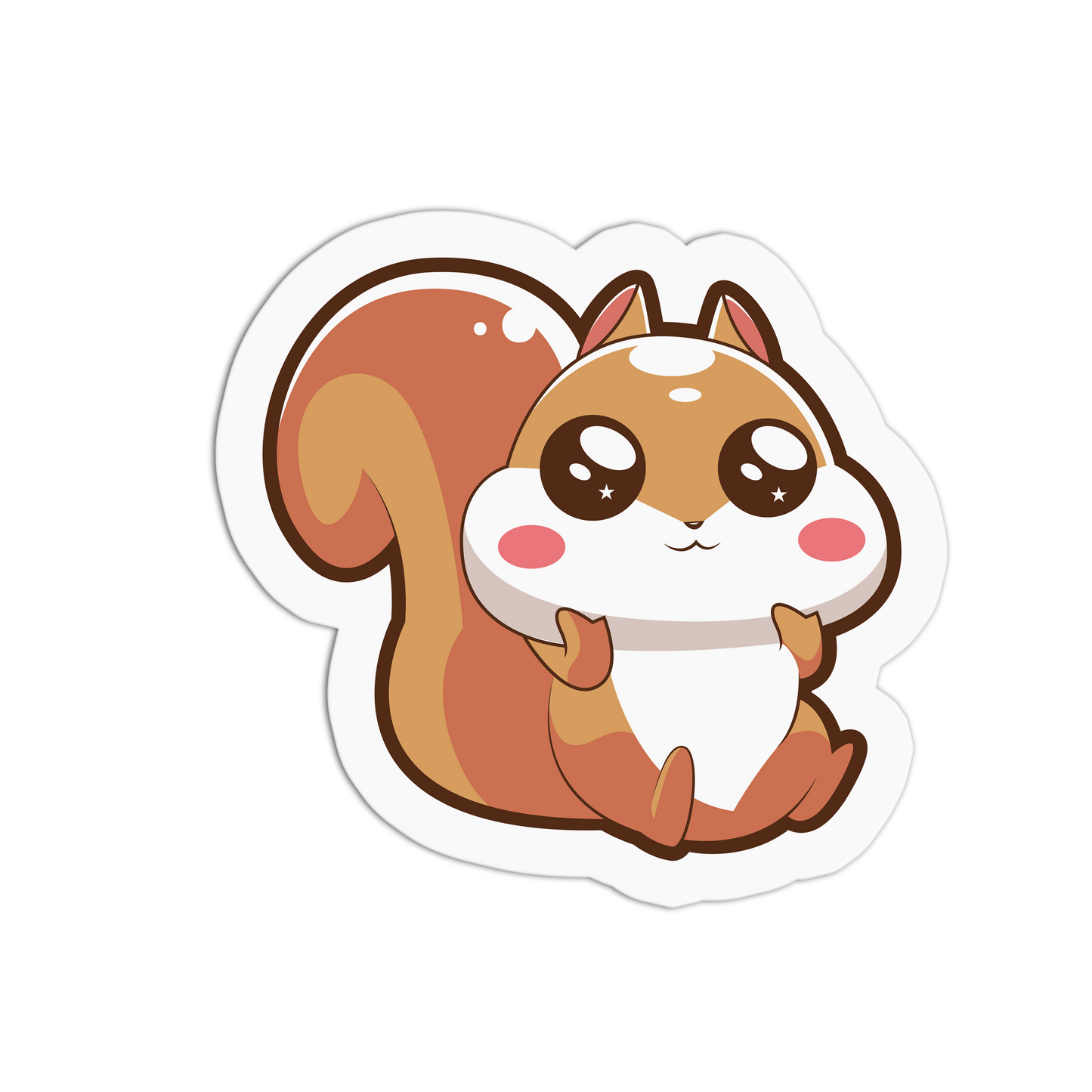 Sitting Squirrel Cute Squirrel Sticker