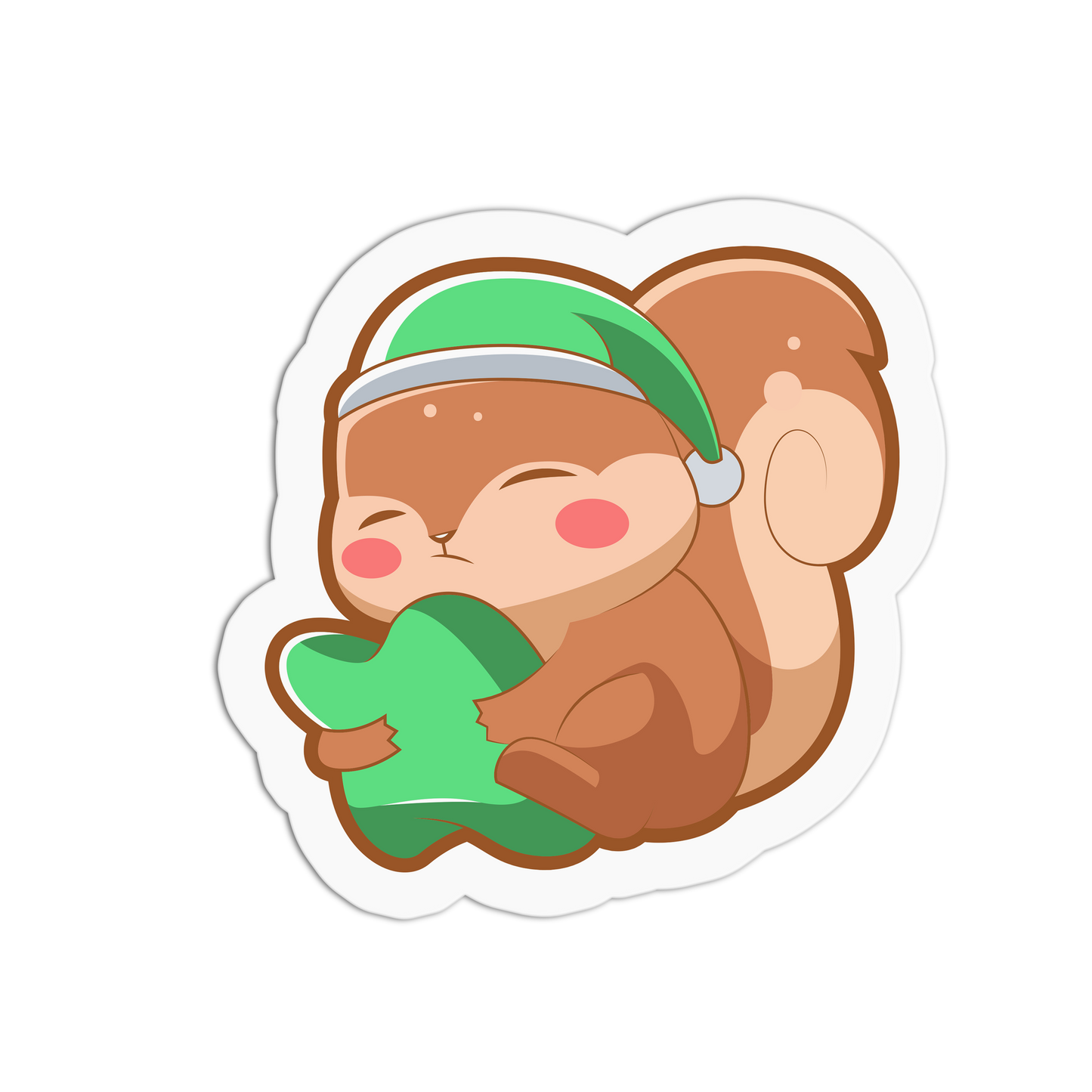 Sleepy Squirrel Cute Squirrel Sticker