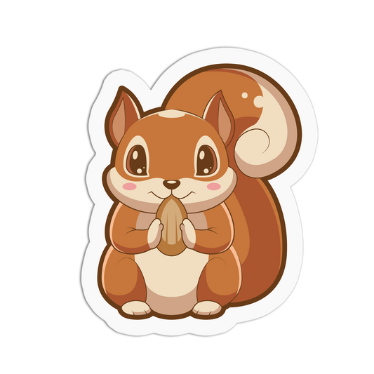 Seed Seeker Cute Squirrel Sticker