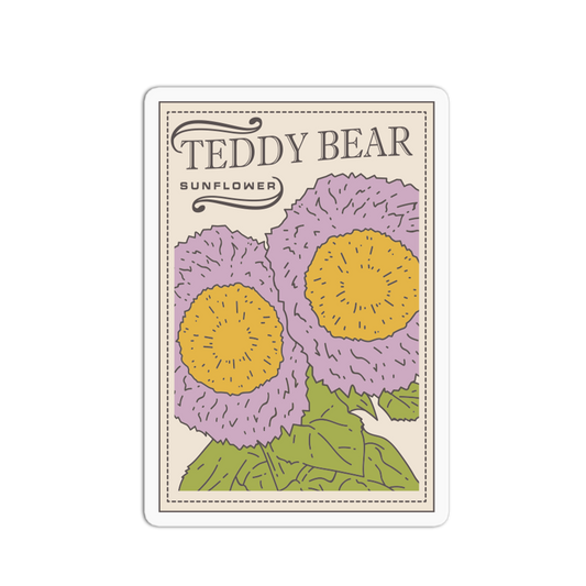Teddy Bear Sunflower Packet Sticke