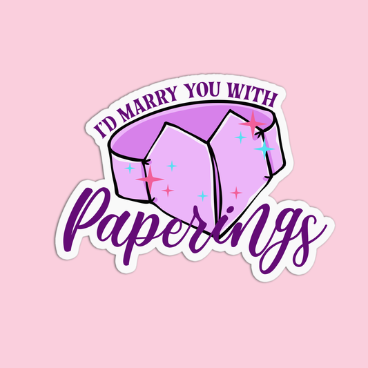I'd marry you with paper rings Taylor Swift Sticker