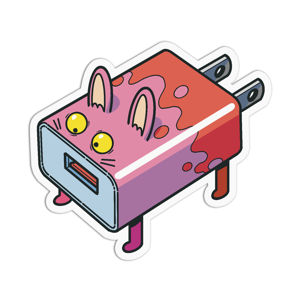 Wall Charger - Tech Critters Sticker