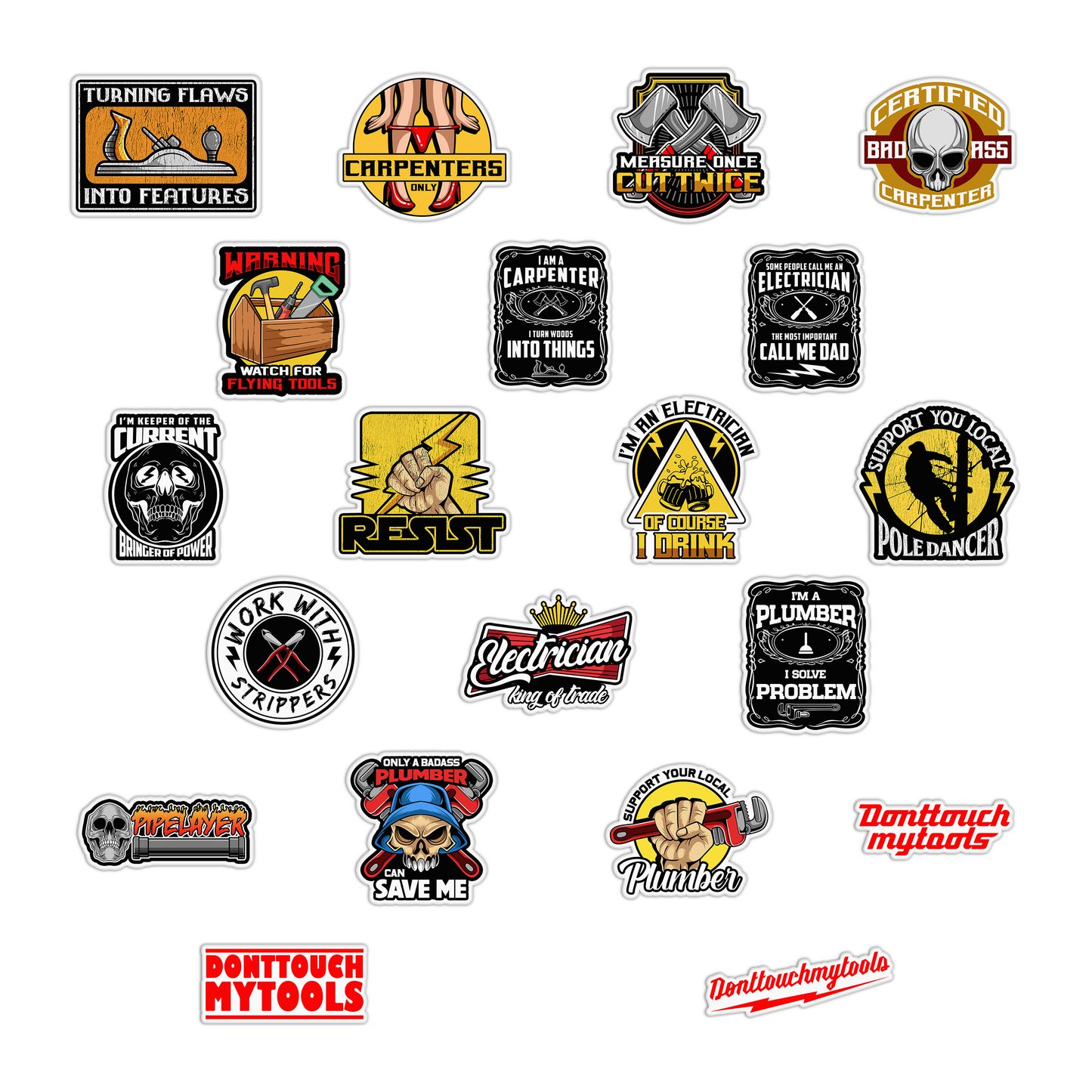 Utility Worker Sticker Pack