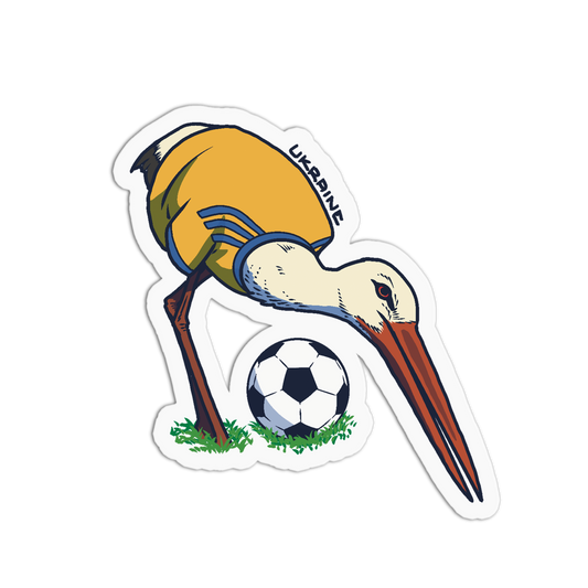 Ukraine Stork Soccer World Cup Sticker