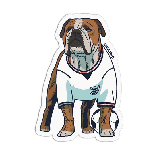 England Bulldog Soccer World Cup Sticker