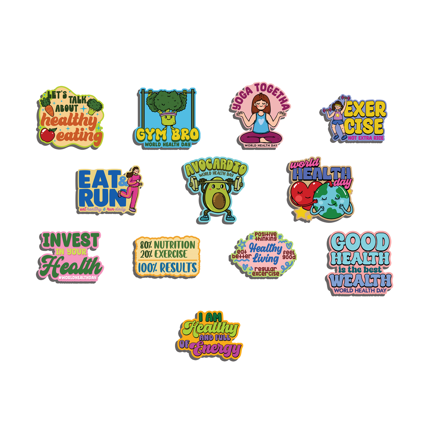 World Health Day Sticker Pack