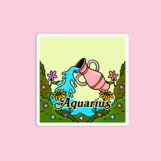 Aquarius Zodiac Sign Sticker