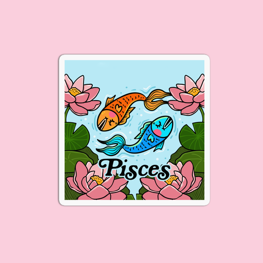 Pisces Zodiac Sign Sticker