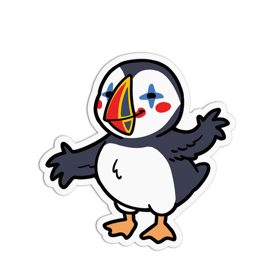 Starry-Eyed Puffin - Cute Animal Sticker