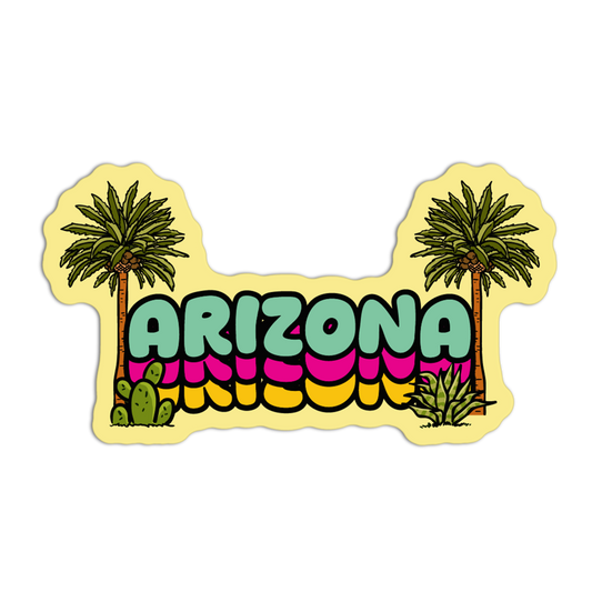 Retro Sunset - Coquette Arizona Sticker