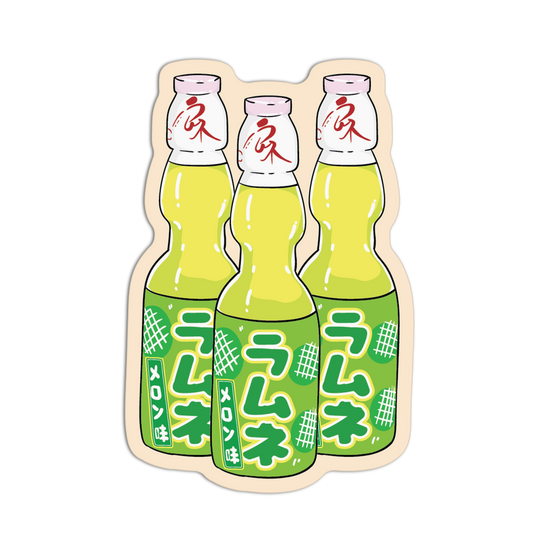 Melon Marble Pop Asian Drinks Stickers