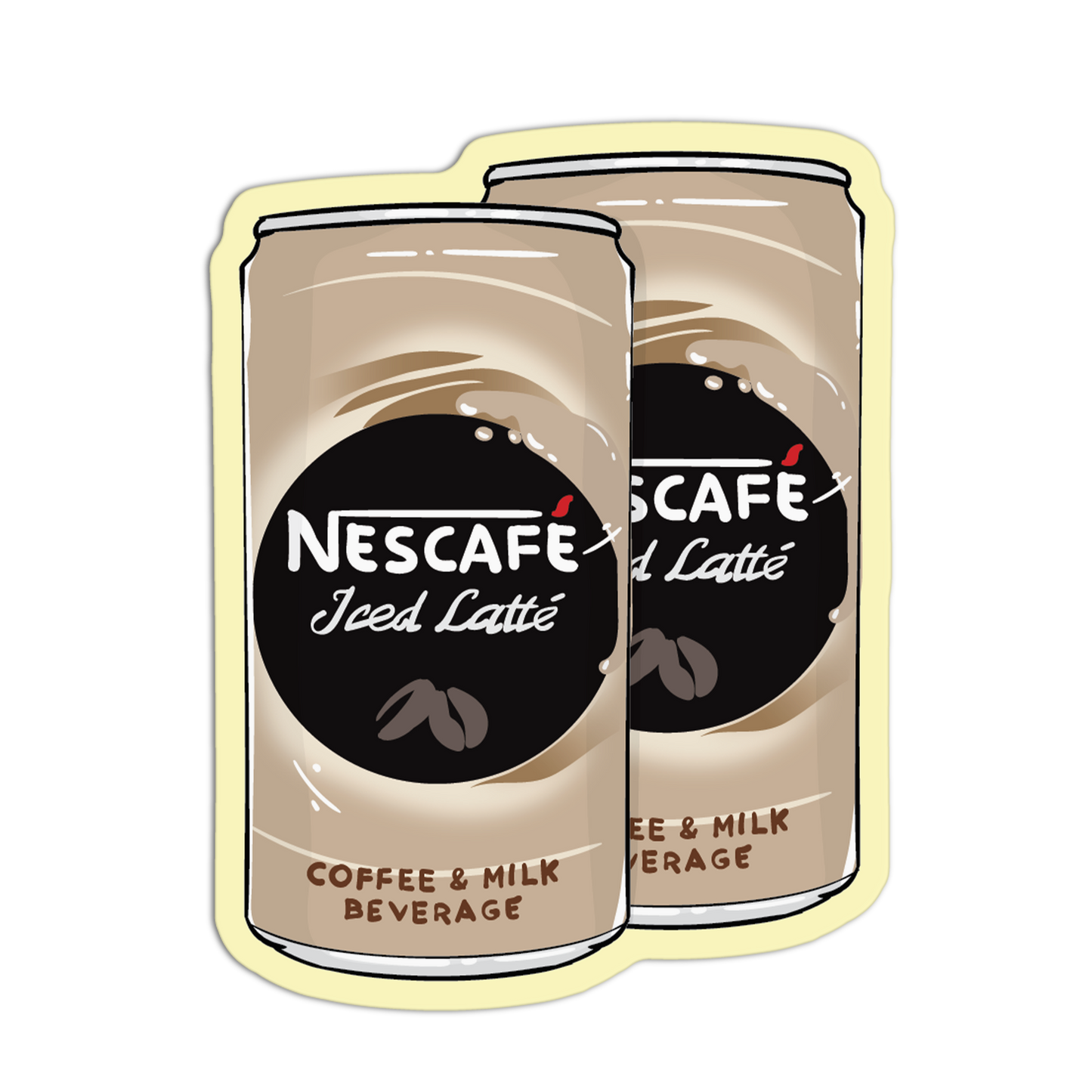Creamy Brew Cans Asian Drinks Stickers