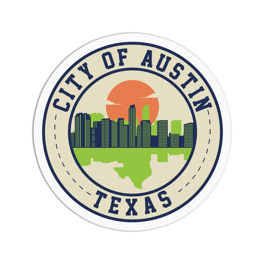 Bat-City Seal Austin Travel Stickers