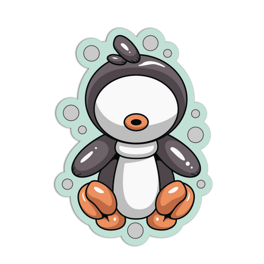 Cute Penguin Balloon Animal Sticker