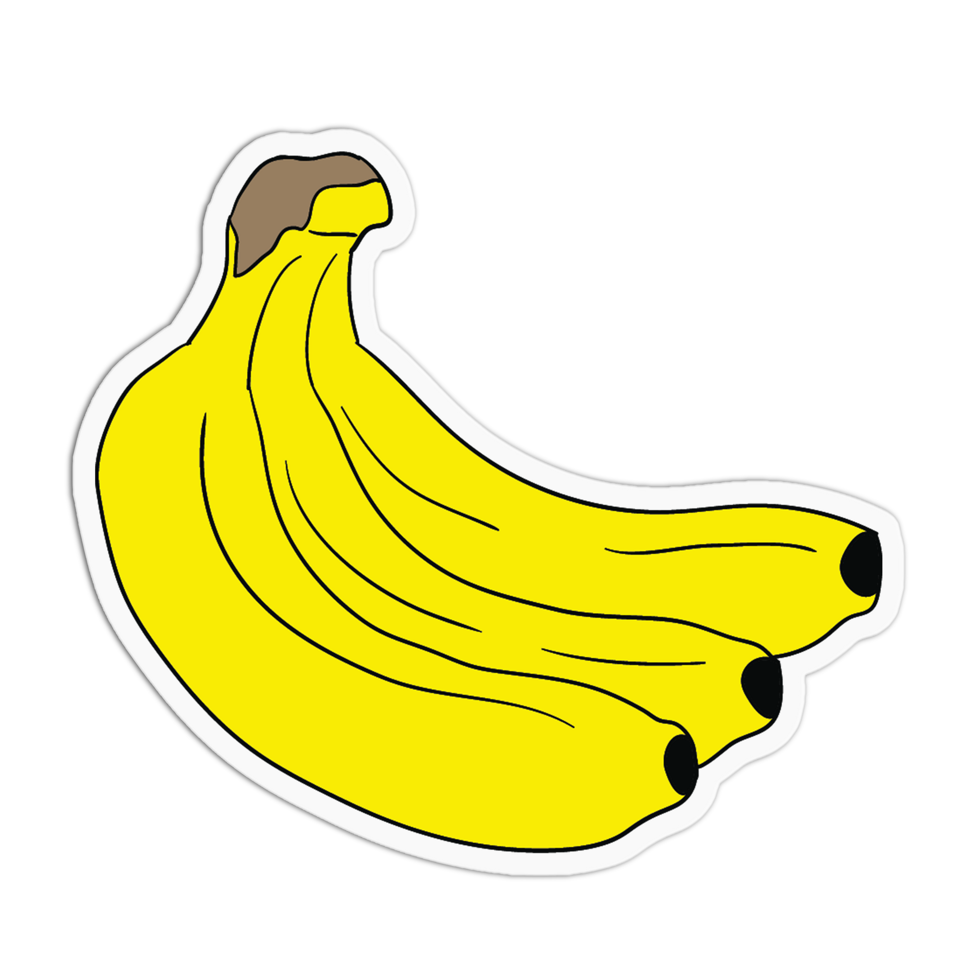 Illustration of a bunch of bananas on a white background